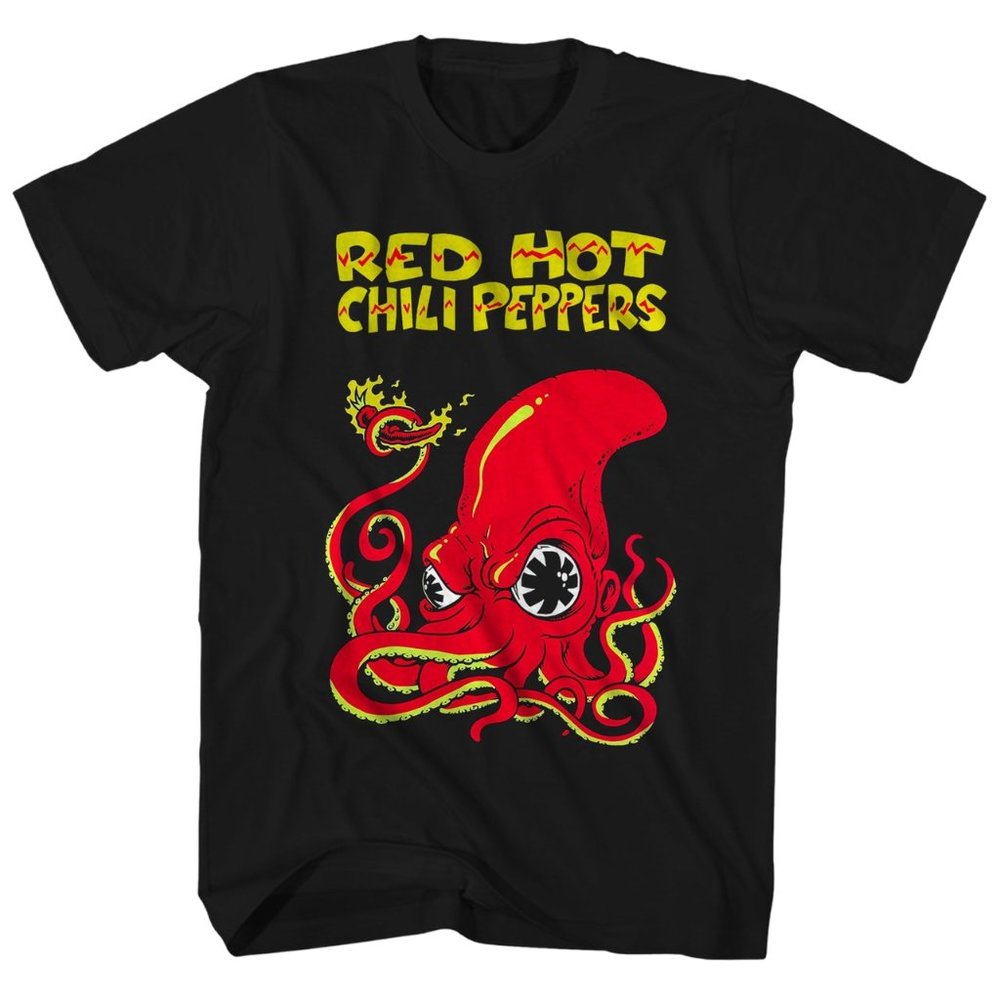 Red Hot Chili Peppers Fire Squid Shirt BK 50020120
